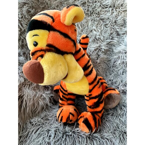 Disney Tigger Seated Plush Doll Stuffed Animal 12" Seated Smiling Tilted Head - Picture 4 of 10